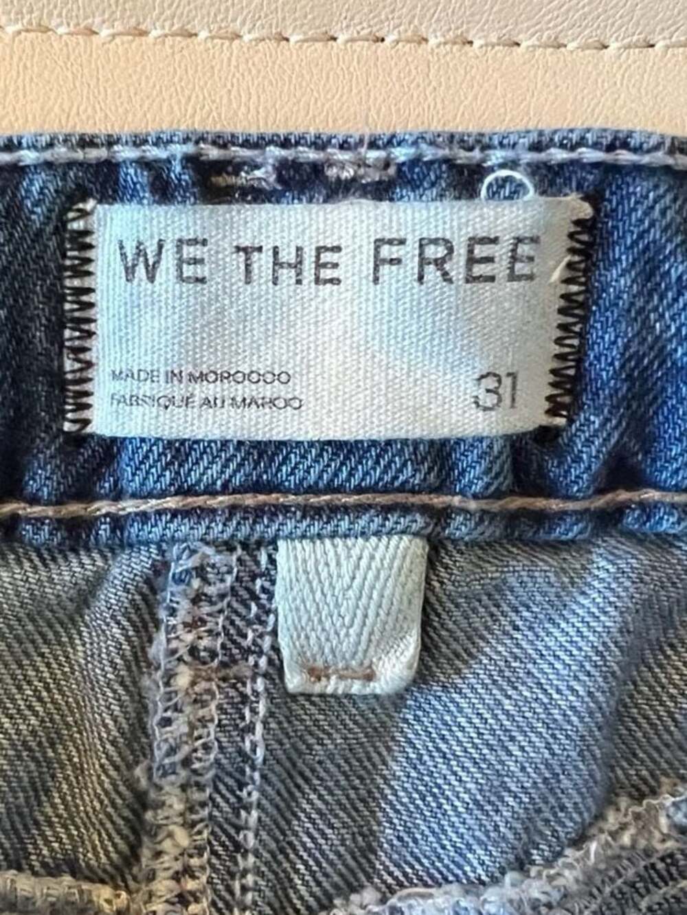 We The Free Women's Denim Midi Skirt 31 with Drawstring Waist - Picture 6 of 7